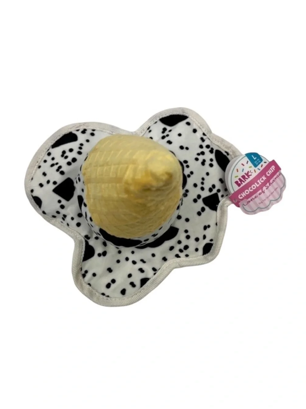 NWT Bark Box Chocolick Chip Cone Of Shame Dog Toy